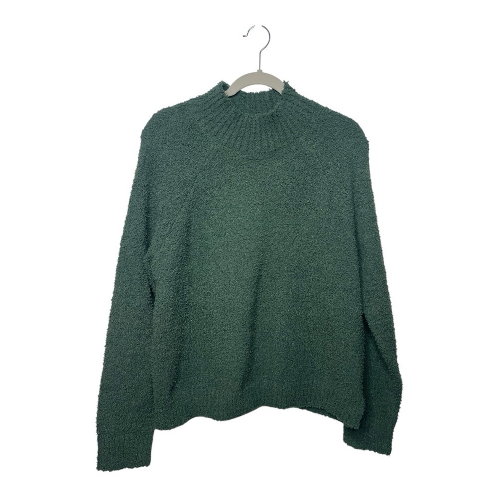 Olivia Sky Popcorn Green Cowl Neck Sweater